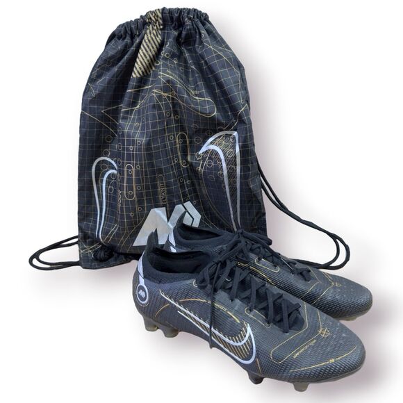 Nike Merucial Vapor 14 Elite FG Soccer Football Cleats - Men Size 9.5 Gold Black - Picture 1 of 13